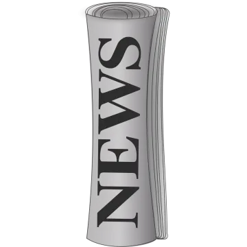 a roll of newspaper with the word news on it