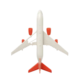 a model of an airplane on a white background