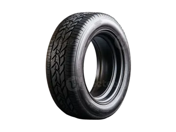 a tire on a white background