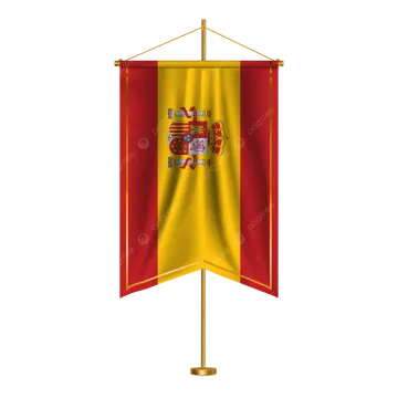 a spanish flag hanging on a pole
