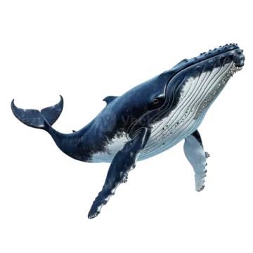 a blue whale jumping in the air