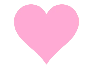 a pink heart on a white background
