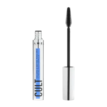 a mascara with a black and blue stripe on it