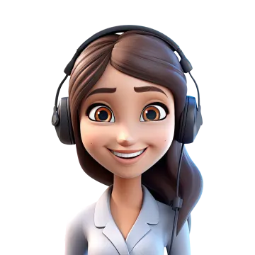 a cartoon character with headphones on