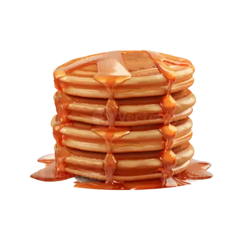 stack of pancakes on a white plate