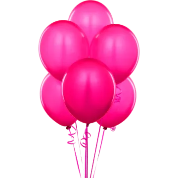 a bunch of pink balloons