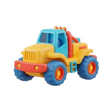 a toy truck on a white background