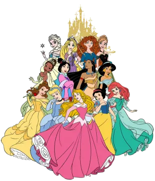 a group of disney princesses
