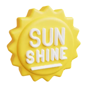 the sun shine logo on a white background