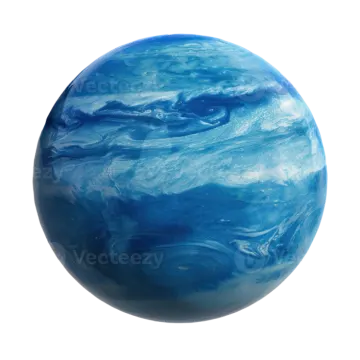a blue planet on a white background