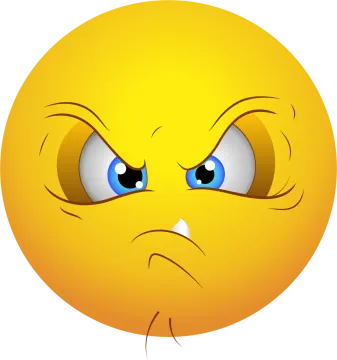 a yellow smiley face with blue eyes
