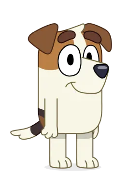 a cartoon dog with glasses on
