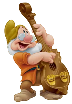an image of a cartoon character playing the banjo