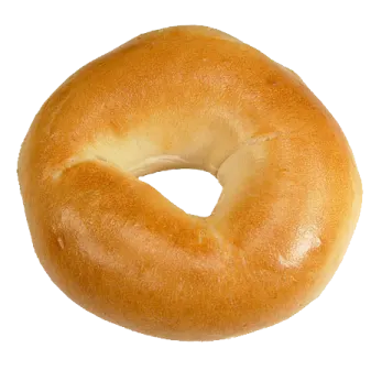 a bagel on a white background