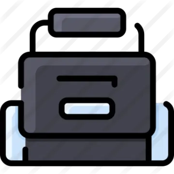 a black and white icon of a backpack