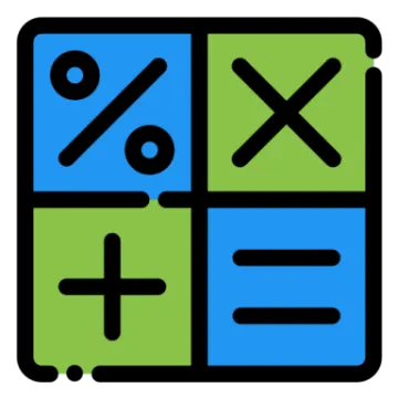 a black and green square with four different symbols