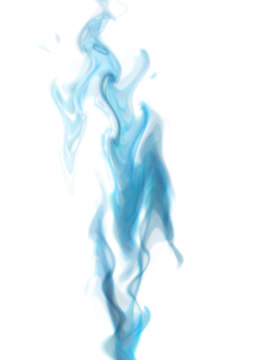 blue smoke on a white background