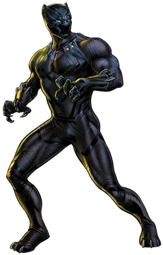 a drawing of a black panther