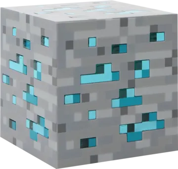 a grey cube with blue squares on it