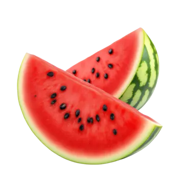 two slices of watermelon