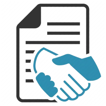 two hands shaking over a document