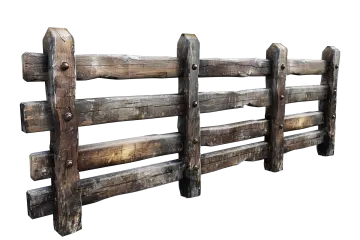 a wooden fence on a white background