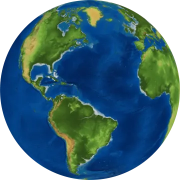 the earth with a white background