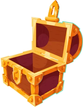 an open wooden box with a handle