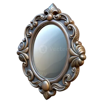 a mirror on a white background