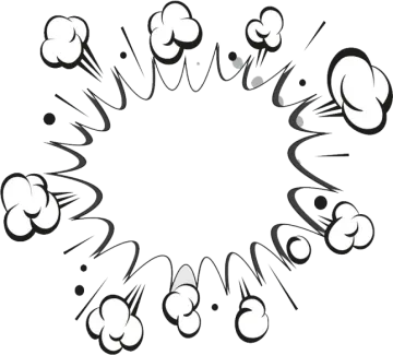 a black and white drawing of a circle with different shapes