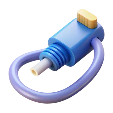an image of a blue and yellow hose