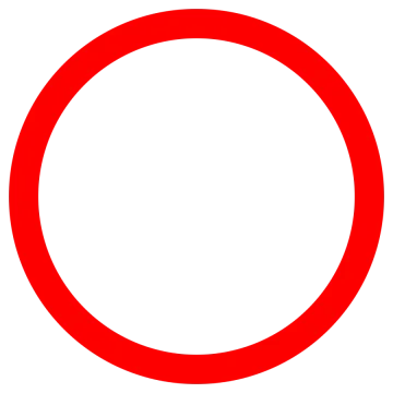 a red circle on a white background