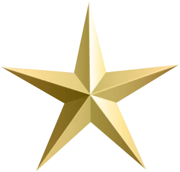 a gold star on a white background