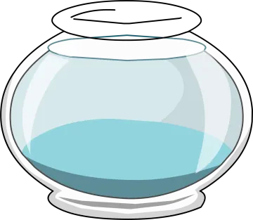 a goldfish in a bowl