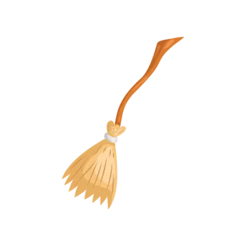 a broom on a white background