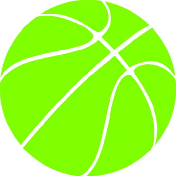 a green basketball ball