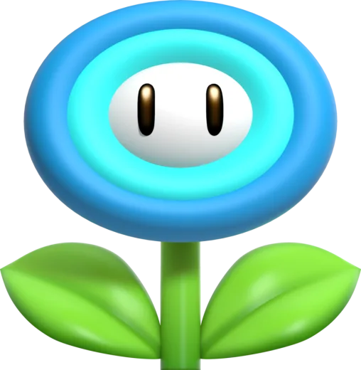 an image of a blue flower with green leaves