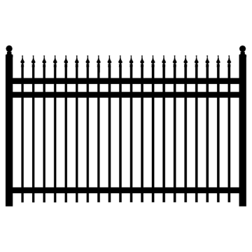 a black and white silhouette of a fence