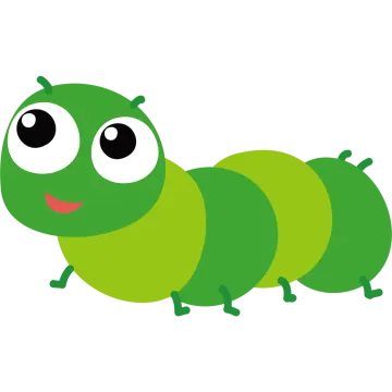 a green cater with big eyes
