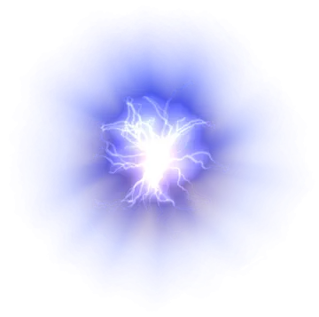 an image of a blue and white lightning