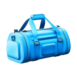 an image of a blue duff bag