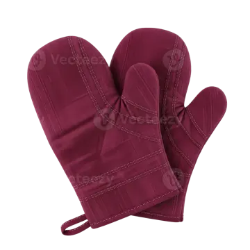 a pair of red oven mits