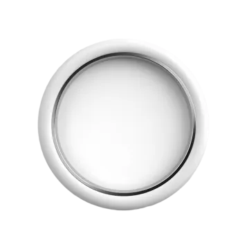 a white plate with a silver rim on it
