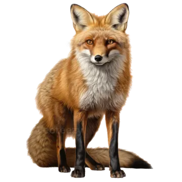 3d digital illustration of a red fox isolated on white background