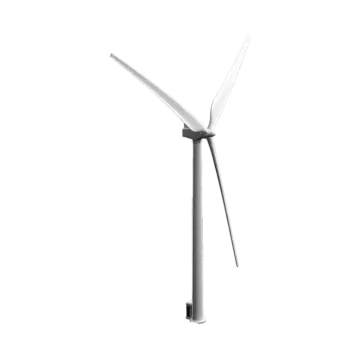 a wind turbine on a white background