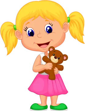a little girl holding a teddy bear