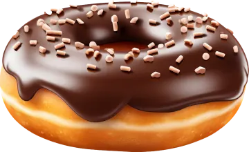 a donut with chocolate frosting on it