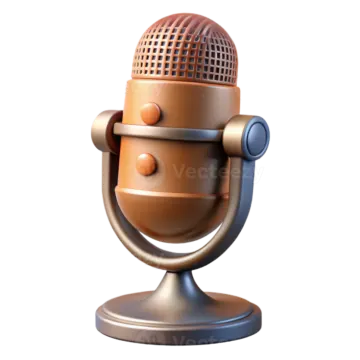 an old microphone on a white background