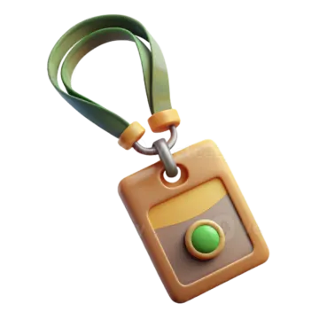 a keychai with a green ball attached to it