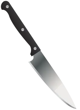 a knife on a white background